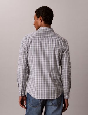 Мужские рубашки Calvin Klein Yarn-Dyed Plaid Supima Slim Shirt — фото 4