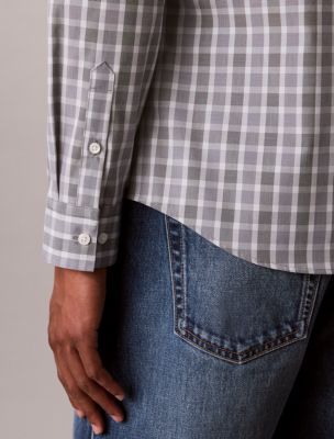 Мужские рубашки Calvin Klein Yarn-Dyed Plaid Supima Slim Shirt — фото 5