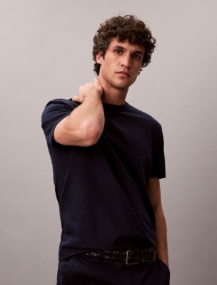 Мужские футболки Calvin Klein Textured Stripe Classic T-Shirt — фото 5