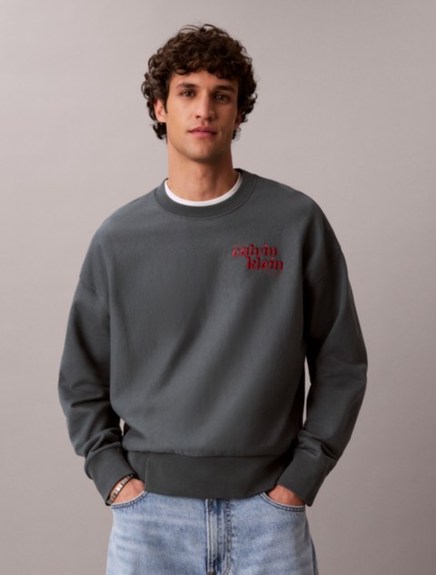 Мужские худи Calvin Klein Terry 1989 Logo Graphic Sweatshirt