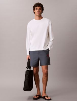 Мужские шорты Calvin Klein Terry 1989 Logo Graphic Pull-On, цвет: Тёмный сланцевый — фото 3