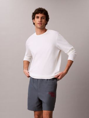 Мужские шорты Calvin Klein Terry 1989 Logo Graphic Pull-On, цвет: Тёмный сланцевый — фото 5