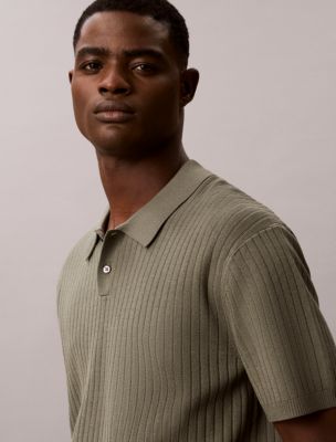 Мужские свитеры Calvin Klein Ribbed Sweater Polo Shirt — фото 2