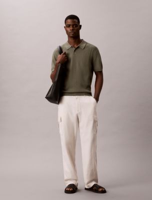 Мужские свитеры Calvin Klein Ribbed Sweater Polo Shirt — фото 3