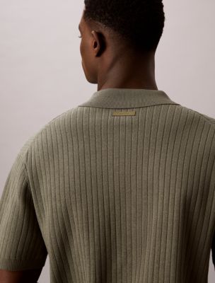 Мужские свитеры Calvin Klein Ribbed Sweater Polo Shirt — фото 4