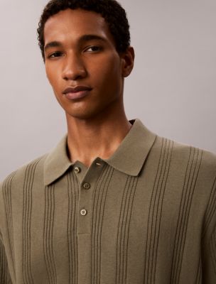Мужские свитеры Calvin Klein Rib Stitch Cotton Polo Sweater — фото 2