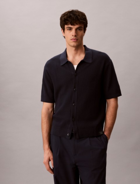 Мужские свитеры Calvin Klein Cotton Sweater Button-Down Shirt