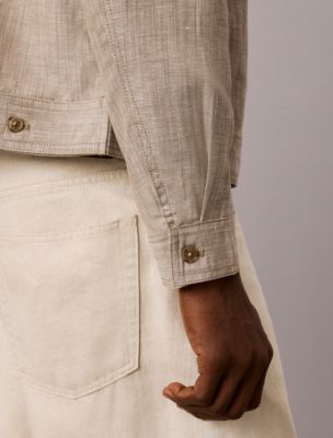 Мужские куртки Calvin Klein Lightweight Relaxed Shirt Jacket — фото 5