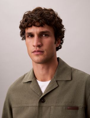 Мужские куртки Calvin Klein Linen Cotton Shirt Jacket — фото 3