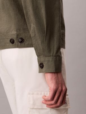 Мужские куртки Calvin Klein Linen Cotton Shirt Jacket — фото 4
