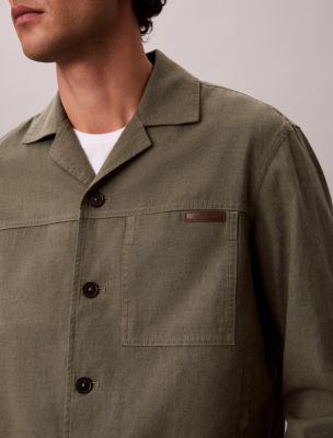 Мужские куртки Calvin Klein Linen Cotton Shirt Jacket — фото 5