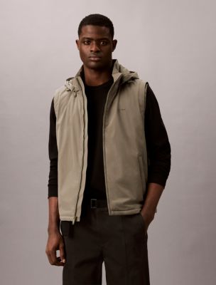 Hooded Padded Vest, Dusty Olive