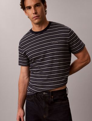Мужские футболки Calvin Klein Liquid Touch Striped Crewneck Tee — фото 4