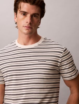 Liquid Touch Striped Crewneck Tee, Tofu