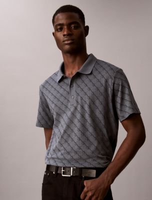 Liquid Touch Monogram Logo Polo Shirt, Turbulence