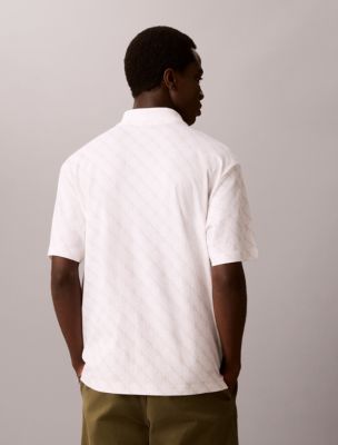 Мужские рубашки Calvin Klein Liquid Touch Monogram Logo Polo Shirt — фото 4