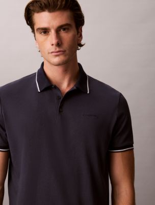 Liquid Touch Tipping Stripe Polo Shirt, Blue Nights