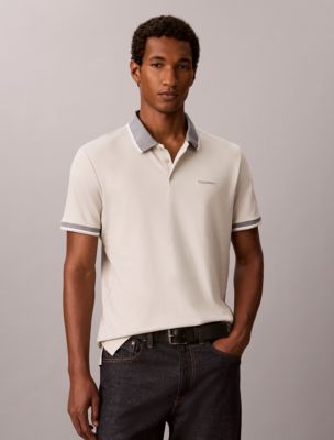 Liquid Touch Tipping Stripe Polo Shirt, Moonstruck