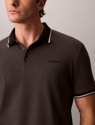 Мужские рубашки Calvin Klein Liquid Touch Tipping Stripe Polo Shirt — фото 2