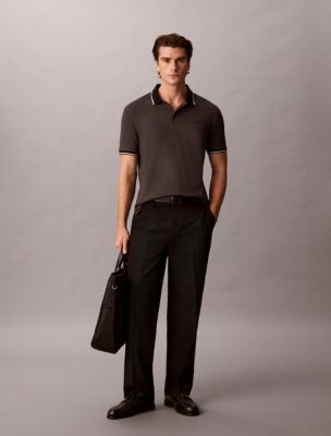 Мужские рубашки Calvin Klein Liquid Touch Tipping Stripe Polo Shirt — фото 3