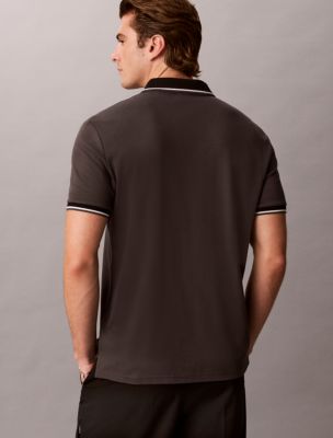 Мужские рубашки Calvin Klein Liquid Touch Tipping Stripe Polo Shirt — фото 4