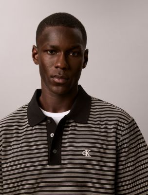 Мужские рубашки Calvin Klein Ottoman Stripe Polo Shirt — фото 2