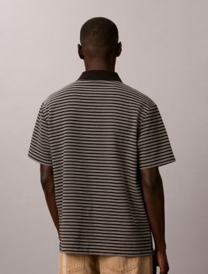 Мужские рубашки Calvin Klein Ottoman Stripe Polo Shirt — фото 4