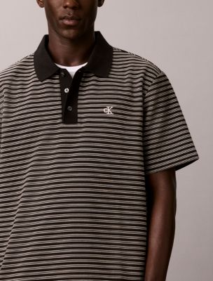 Мужские рубашки Calvin Klein Ottoman Stripe Polo Shirt — фото 5