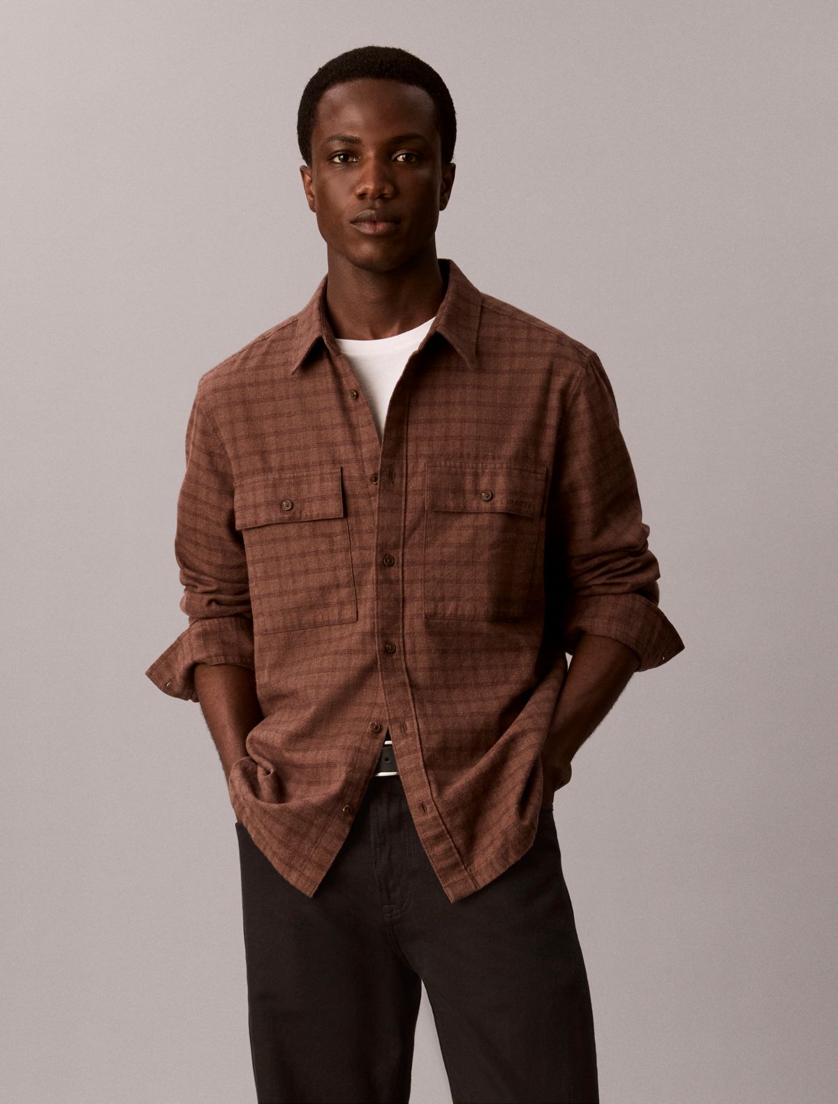 Check Flannel Classic Button-Down Shirt