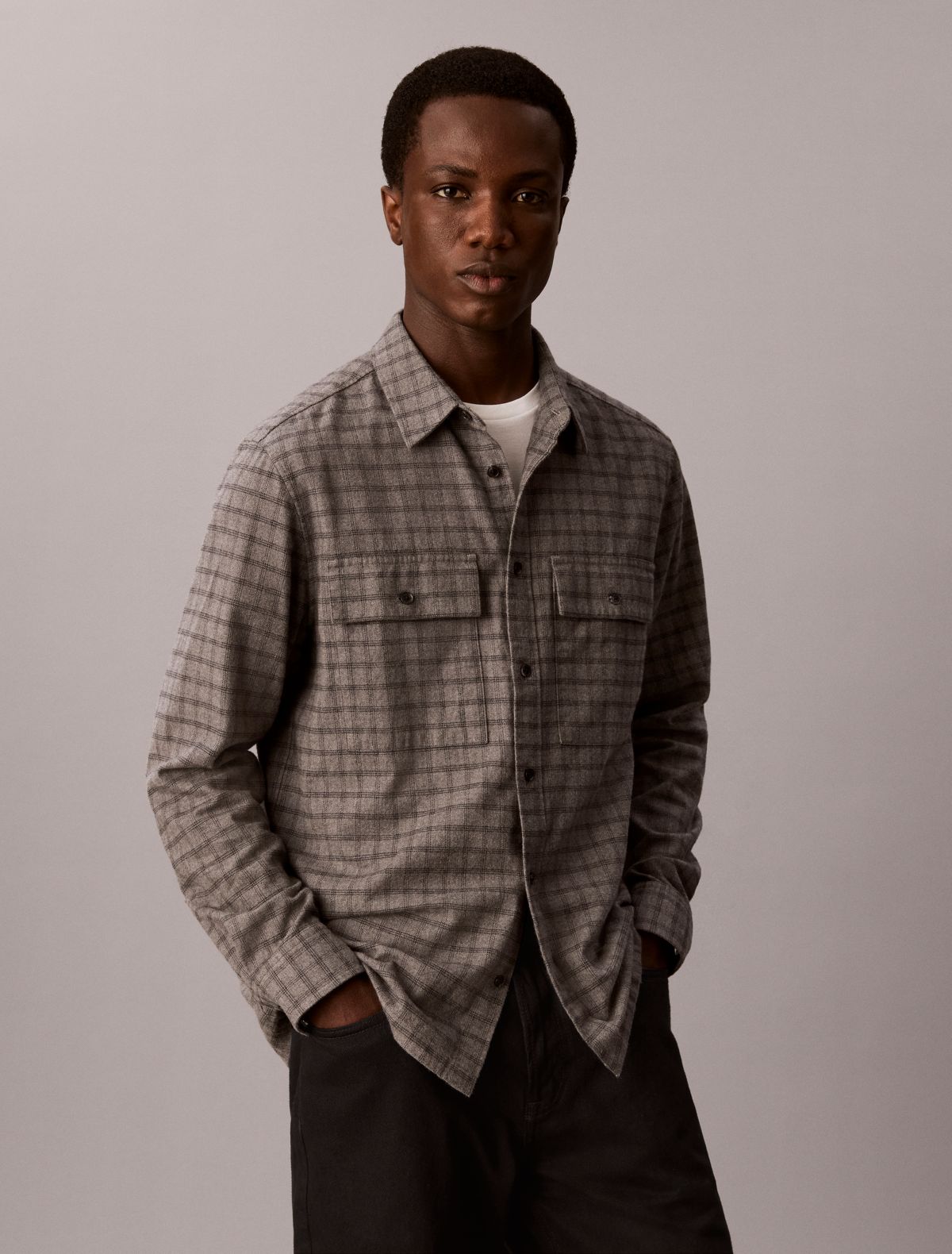 Check Flannel Classic Button-Down Shirt