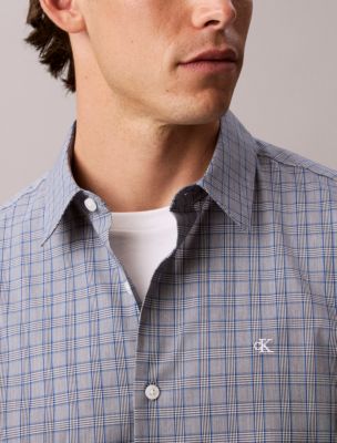 Мужские рубашки Calvin Klein Yarn-Dyed Plaid Stretch Button-Down Shirt — фото 2