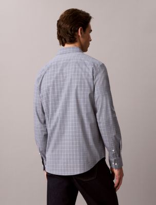 Мужские рубашки Calvin Klein Yarn-Dyed Plaid Stretch Button-Down Shirt — фото 3