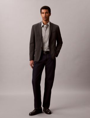 Yarn-Dyed Plaid Stretch Button-Down Shirt, Olive Night