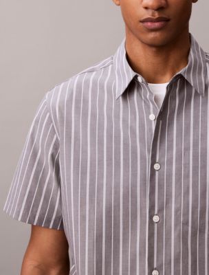 Мужские рубашки Calvin Klein Yarn-Dyed Stripe Stretch Button-Down Shirt — фото 2