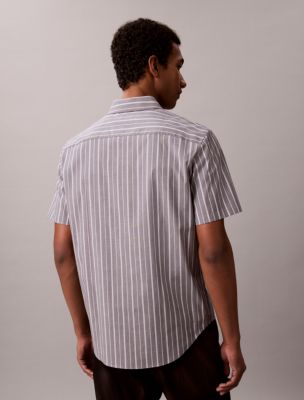 Мужские рубашки Calvin Klein Yarn-Dyed Stripe Stretch Button-Down Shirt — фото 5