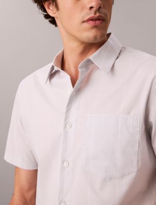 Мужские рубашки Calvin Klein Yarn-Dyed Windowpane Stretch Button-Down Shirt — фото 3