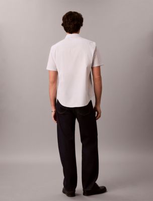 Мужские рубашки Calvin Klein Yarn-Dyed Windowpane Stretch Button-Down Shirt — фото 4