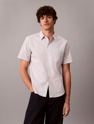 Yarn-Dyed Windowpane Stretch Button-Down Shirt, Harbor Mist