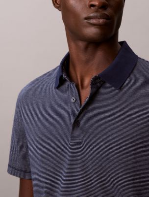 Мужские рубашки Calvin Klein Supima Cotton Stripe Polo Shirt — фото 2