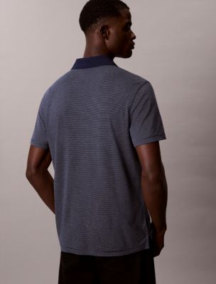 Мужские рубашки Calvin Klein Supima Cotton Stripe Polo Shirt — фото 4