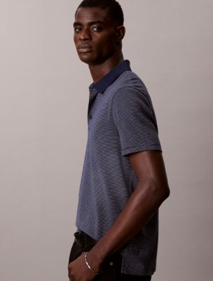 Мужские рубашки Calvin Klein Supima Cotton Stripe Polo Shirt — фото 5