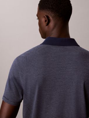 Мужские рубашки Calvin Klein Supima Cotton Stripe Polo Shirt — фото 6