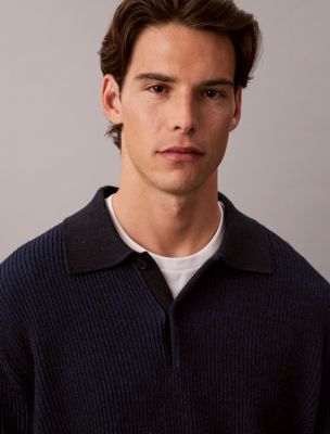 Мужские свитеры Calvin Klein Cotton Relaxed Polo Sweater — фото 3