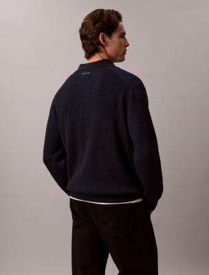Мужские свитеры Calvin Klein Cotton Relaxed Polo Sweater — фото 4