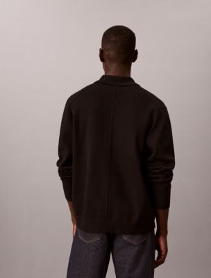 Мужские свитеры Calvin Klein Tech Knit Button Long Sleeve Polo Sweater — фото 4