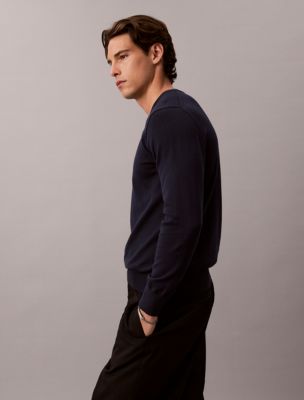 Мужские свитеры Calvin Klein Supima Cotton Double Collar Crewneck Sweater — фото 4