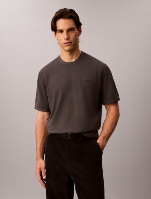 Tech Knit Crewneck Sweater, Black Oyster