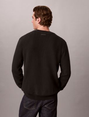 Мужские свитеры Calvin Klein Textured Cotton Crewneck Sweater — фото 2