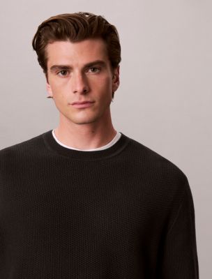 Мужские свитеры Calvin Klein Textured Cotton Crewneck Sweater — фото 4