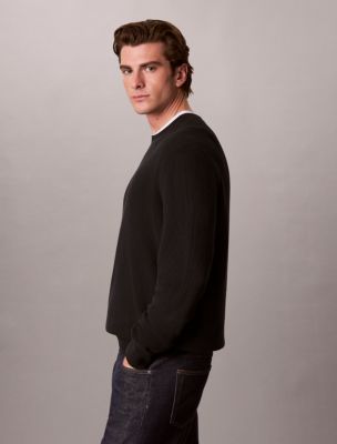 Мужские свитеры Calvin Klein Textured Cotton Crewneck Sweater — фото 5